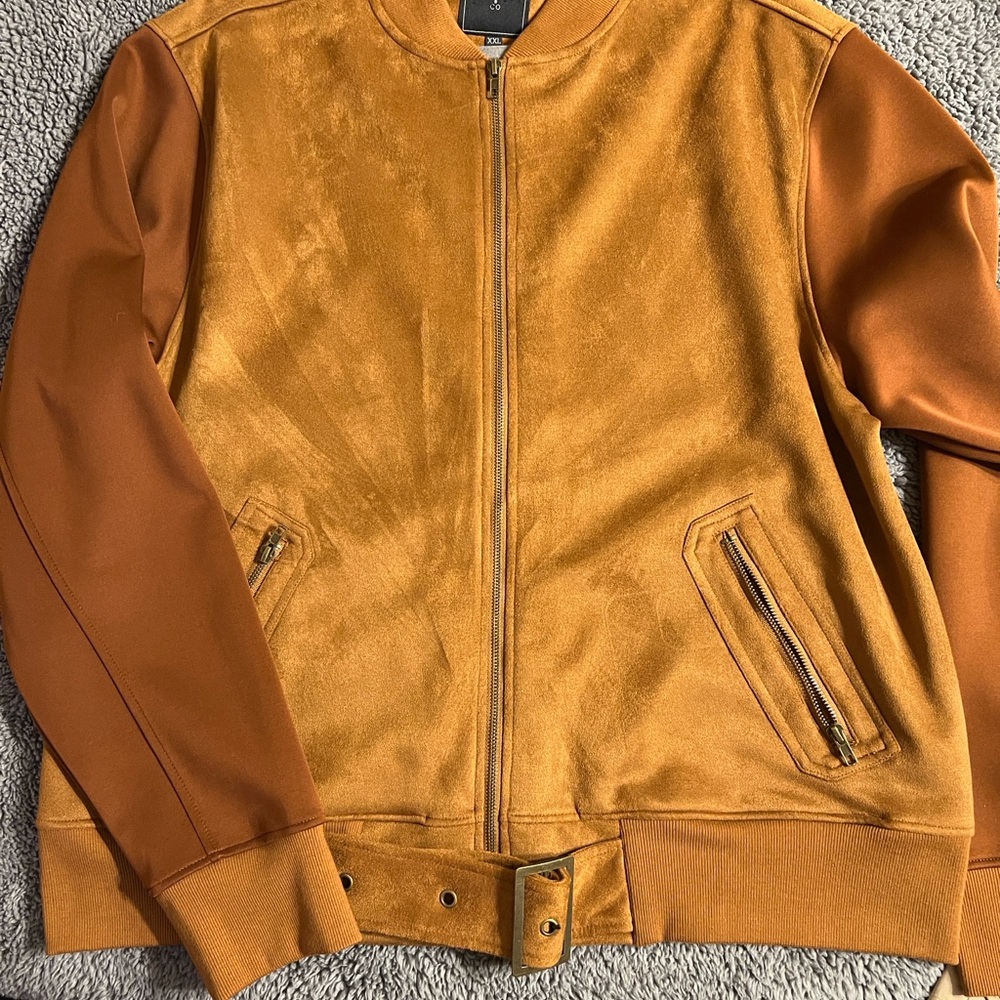 Men's Tan Bomber Jacket